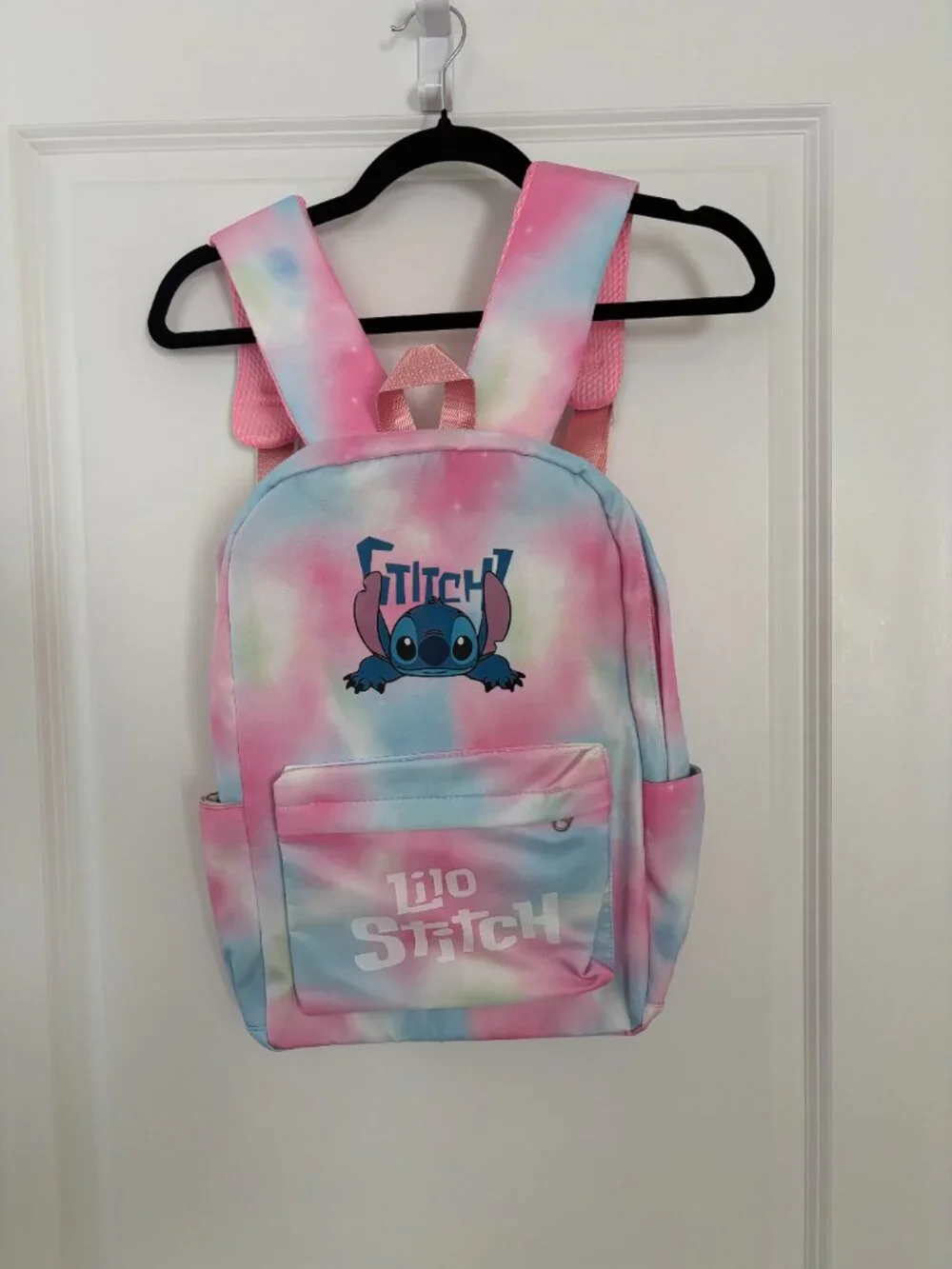 Disney Lilo & Stitch Themed Multi-Piece Pink Tie-Dyed Schoolbag Set